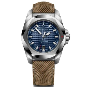 Victorinox Stainless Steel Men's Watch with 2 Wood and Rubber Straps