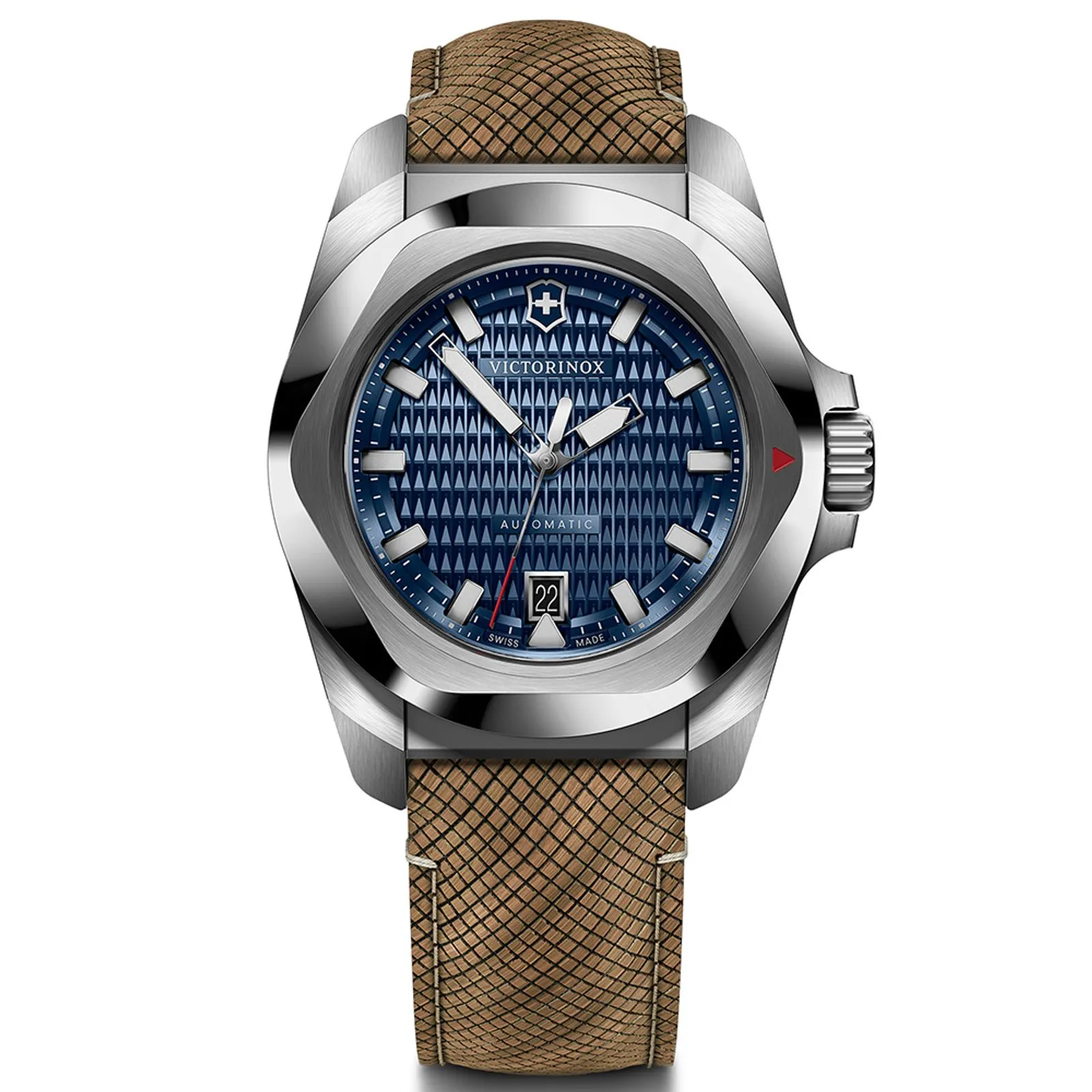 Victorinox Stainless Steel Men's Watch with 2 Wood and Rubber Straps