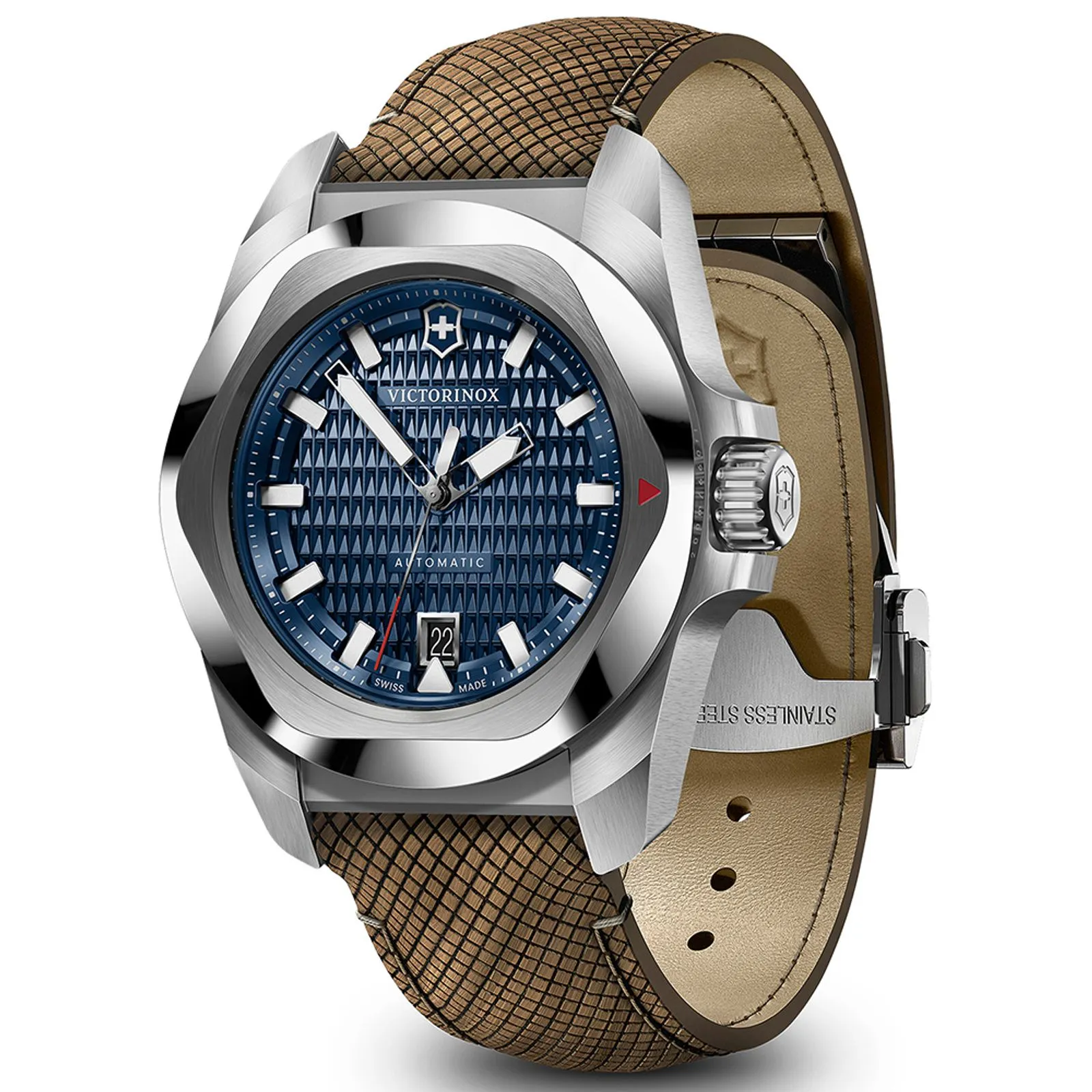 Victorinox Stainless Steel Men's Watch with 2 Wood and Rubber Straps - Image 5