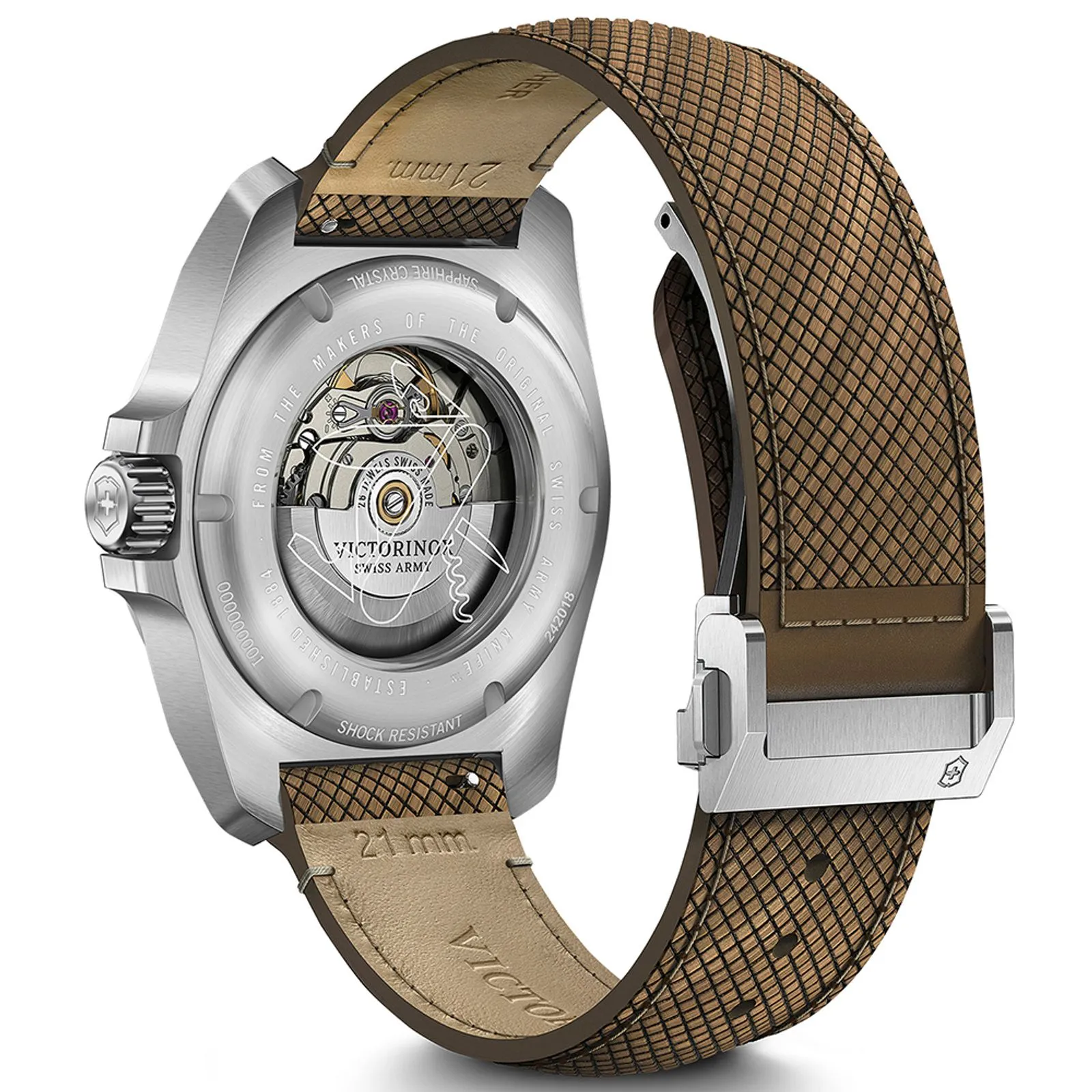 Victorinox Stainless Steel Men's Watch with 2 Wood and Rubber Straps - Image 6